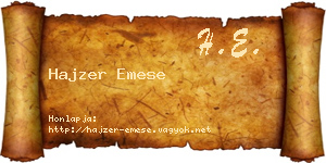 Hajzer Emese névjegykártya