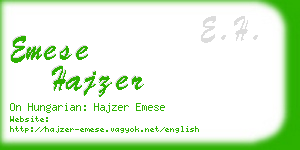 emese hajzer business card